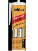 Герметик силиконовый термостойкий Sila PRO Max Sealant High Temp, красный,280 мл