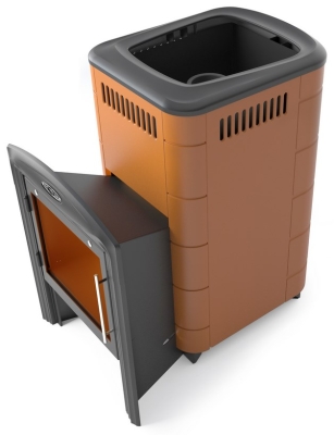 Печь для бани ПБ Тунгуска Cast Витра терракота