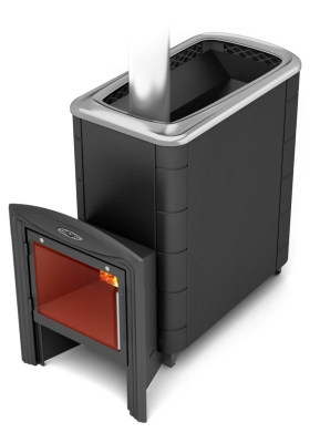 Печь для бани ПБ Тунгуска XXL 2013 Carbon Витра антрацит