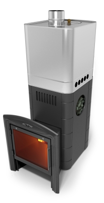 Печь для бани ПБ Бирюса 2013 Inox Витра ЗК антрацит