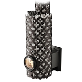 Печь для бани ПБ Арабеска XXL Inox Люмина Иллюминатор черная бронза