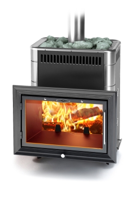 Печь для бани ПБ Витрувия II Inox БСЭ ТО антрацит НВ