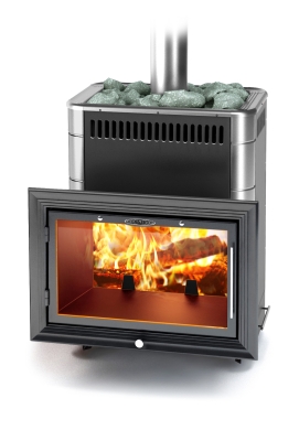 Печь для бани ПБ Витрувия II Inox БСЭ антрацит НВ