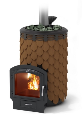 Печь для бани ПБ Альфа Панголина Лайт Inox ЧДБСЭ ЗК терракота