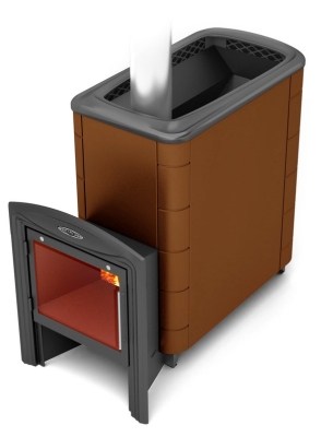 Печь для бани ПБ Тунгуска XXL 2013 Inox Витра терракота