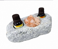 Ароманабор (испаритель из камня, масло эфирное 2*15мл, гималайская соль) (сосна+можжевельник)